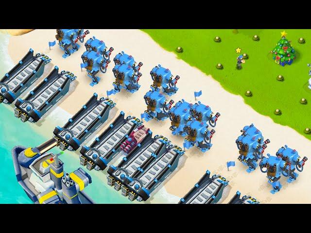 BOOM BEACH 16 MAXED OUT MECHS!