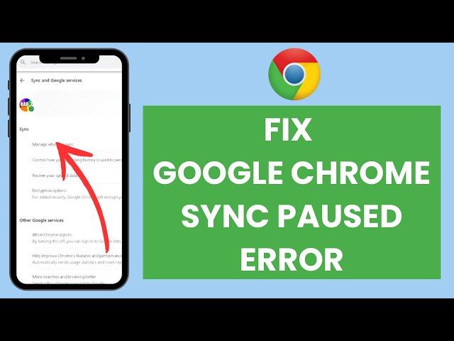 How to FIX Google Chrome Sync Paused Error (EASY FIX!)
