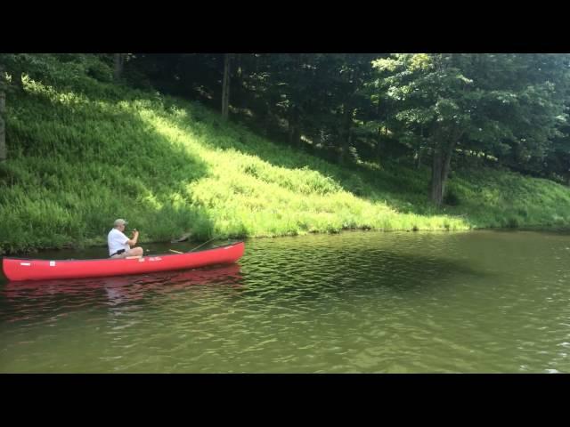 Canoe Fishing shore of Lyman Lake