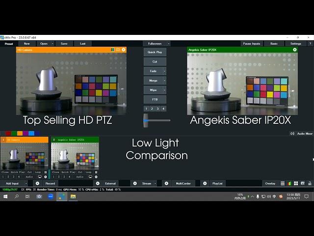 Angekis Saber IP20X VS Top Selling HD PTZ Camera: Low Light Comparison