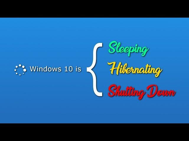 Sleep vs Hibernate vs Shutdown - Which one is better? What do they do? Which to choose?