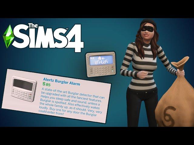 The Sims 4 Burglars: With vs. Without an Alarm (2025 Base Game Update)