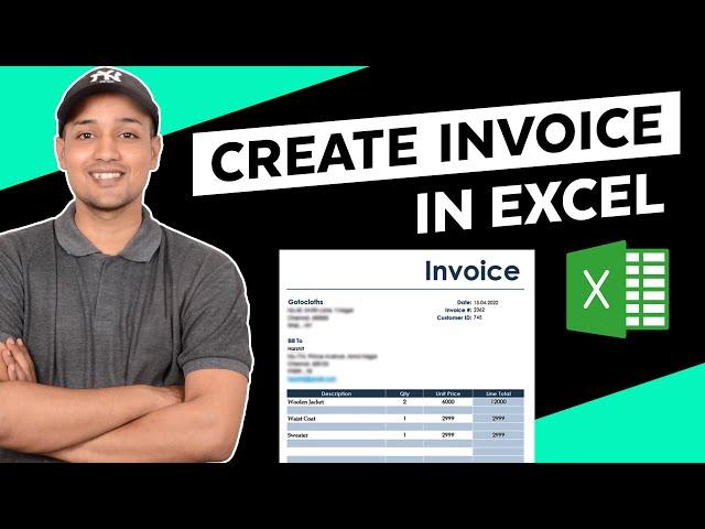 How To Create a Professional Invoice in Excel in just 10 minute