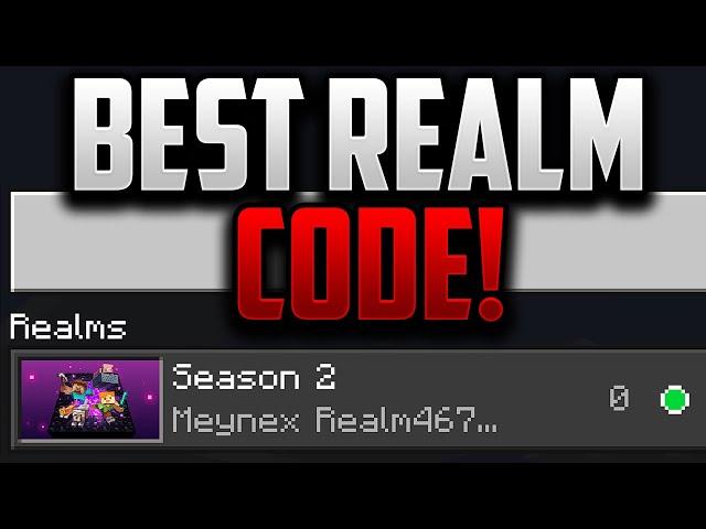 THE BEST MCPE REALM + REALM CODE