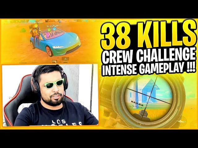 38 KILLS CREW CHALLENGE - INTENSE FIGHT - PUBG MOBILE - FM RADIO GAMING