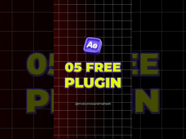 Top 5 Free Plugins for After Effects in 2025. #aftereffects #plugins #motiongraphics #tutorial