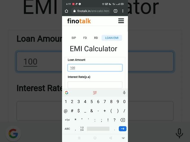 Loan EMI Calculator