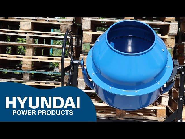 The Hyundai HYCM160E - 160 Litre Portable Electric Cement Mixer by Hyundai