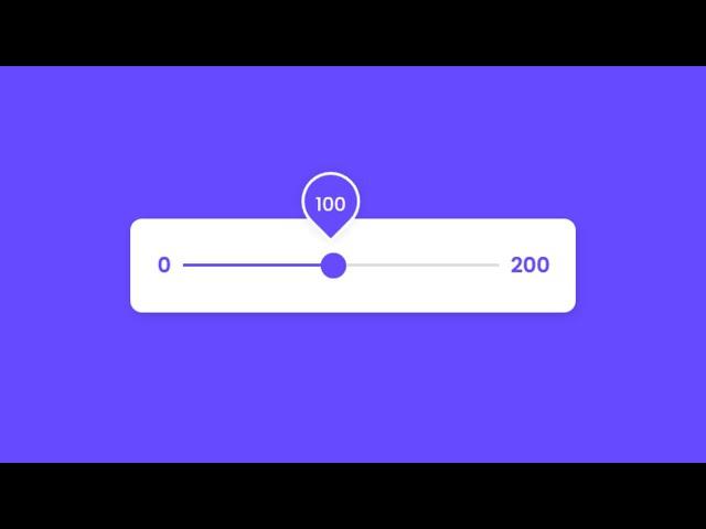 Custom Animated Range Slider using HTML CSS & JavaScript