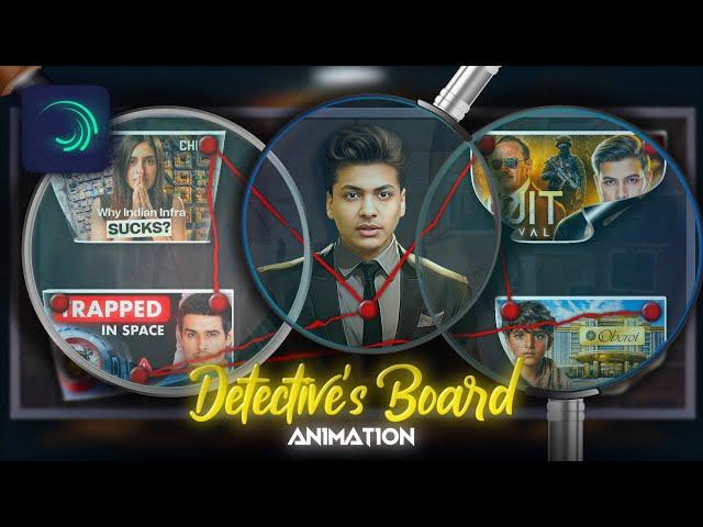 Detective's Board Animation in Mobile | How to make Detective's Board Animation in Hindi