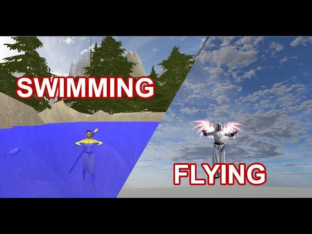 AnyRPG 0.12a New Features Demo | Swimming and Flying