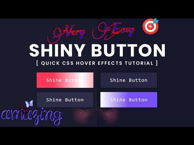 CSS3 Shiny Button Hover Effects | Html CSS | Shiny Hover Effect on a Button