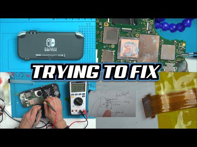 Trying to FIX: Nintendo Switch Lite BACKLIGHT FAULT (Black Screen)