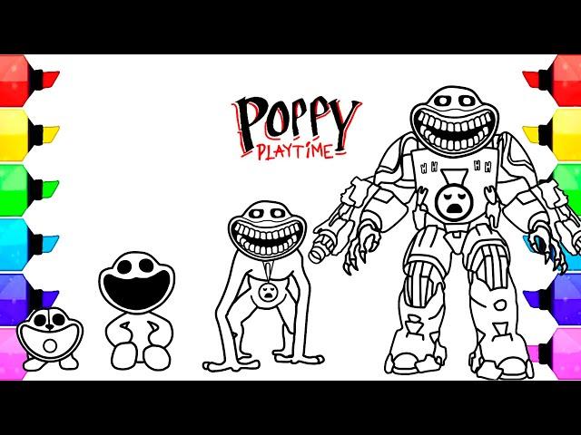 Evolution of NEW FEARFUL FROG TITAN Poppy Playtime 3 Coloring Pages /  FORGOTTEN CRITTERS