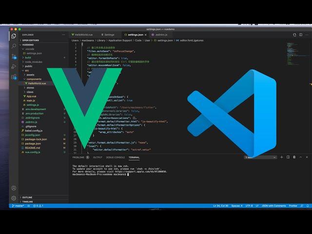 VS Code + vue eslint + save and auto format code