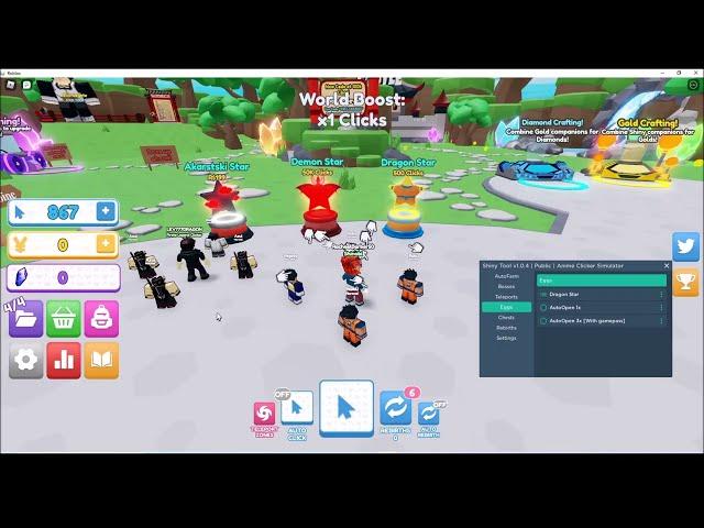 (Update) Roblox Anime Clickers Simulator Script (AutoClick, Double Clicks, AutoBuyEggs, AutoRebirth)