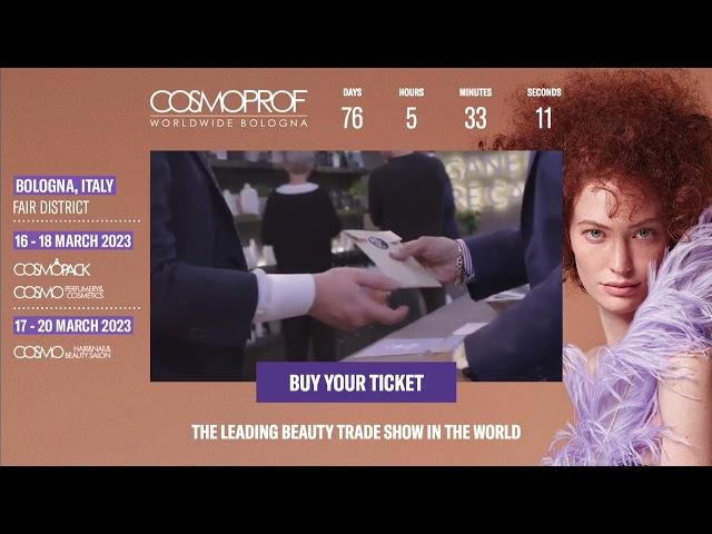 Cosmoprof Worldwide Bologna 2023 Buy your ticket