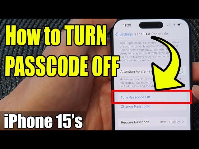 iPhone 15/15 Pro Max: How to TURN PASSCODE OFF