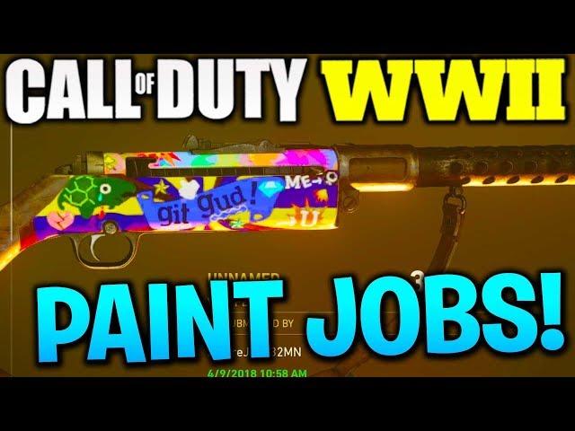 BEST PAINTJOBS IN COD WW2 SHOWCASE [PAINT JOBS UPDATE COD WW2] PAINT JOBS ARE FINALLY HERE