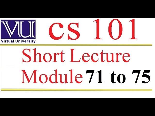 CS101 short lecture 19