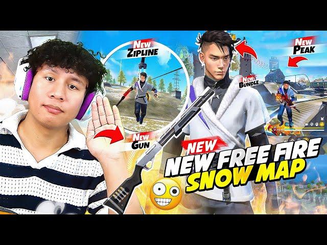 New Free Fire Snow ️ Map Slide Winterlands  Update Gameplay & Review - Tonde Gamer