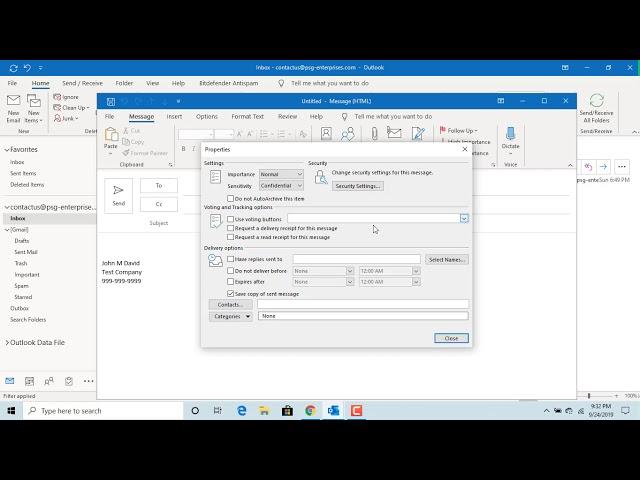 How to Mark an email as Personal or Private or Confidential in Outlook - Office 365