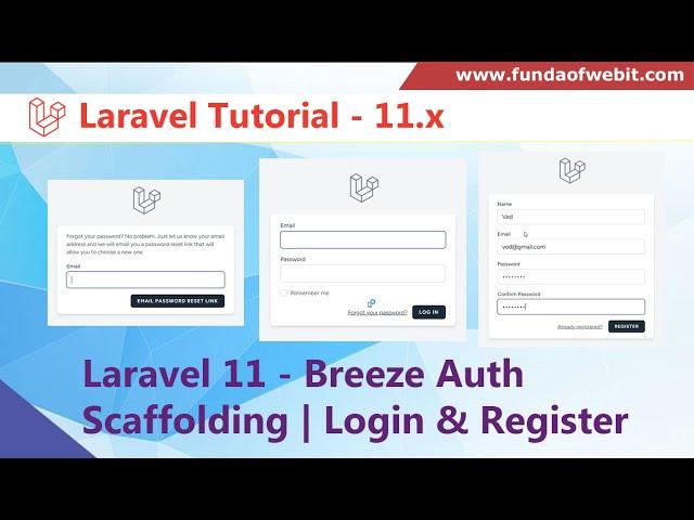 Laravel 11 - How to make login and registration using Breeze Auth Scaffolding in Laravel 11