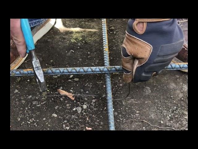 How to tie rebar.