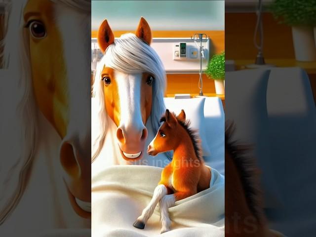 A Pregnant horse  painful rescue #horse #cow #ai #aishorts