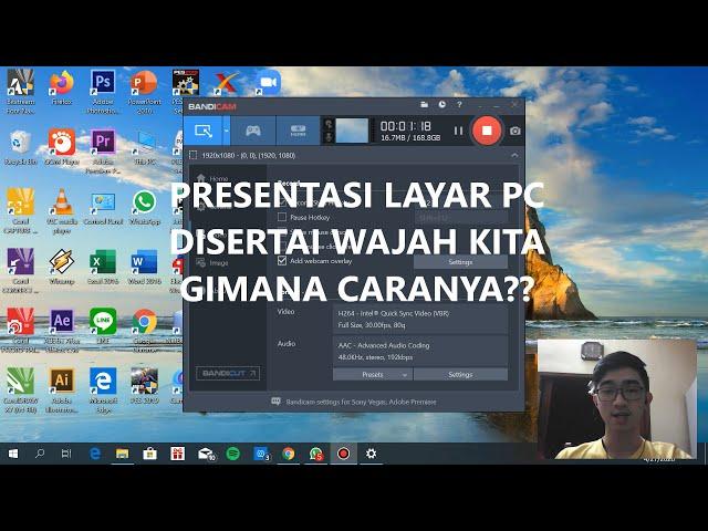 CARA MEREKAM WAJAH SENDIRI SAAT SCREEN RECORDER (BANDICAM)