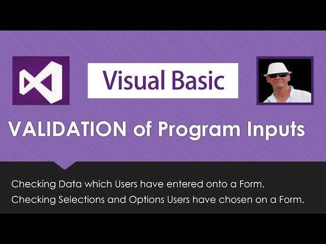 Visual Basic Validation Checks VB NET Beginners Programming Tutorial VB Input Validation