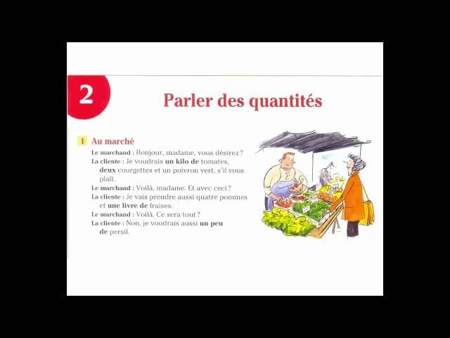 Dialogue En Français Nº:03 -  Parler des quantités - Au Marché