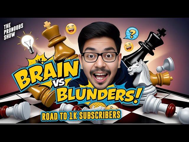 Brain vs Blunders!  lATE NIGHT Chess | The ProNoobs Show #ep1  #chess #livestreaming #shorts