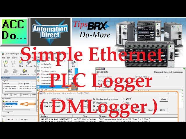 Simple Ethernet Do-More PLC Logger DMLogger