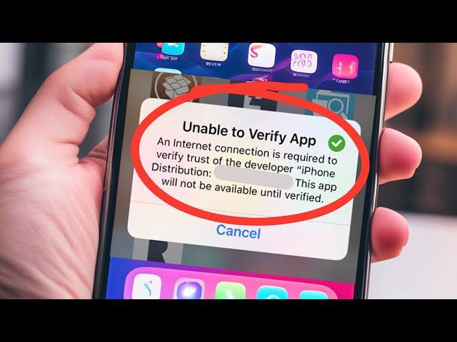 Unable to verify app an internet connection is required | Problem Fixed iOS 17