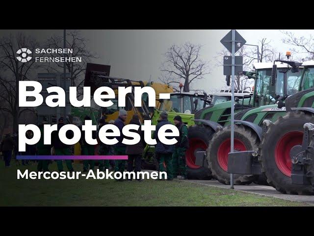 Erneut BAUERNPROTEST vor dem SÄCHSISCHEN LANDTAG I Sachsen Fernsehen