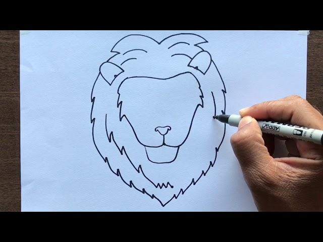 How to Draw a Lion Face Step by Step Easy