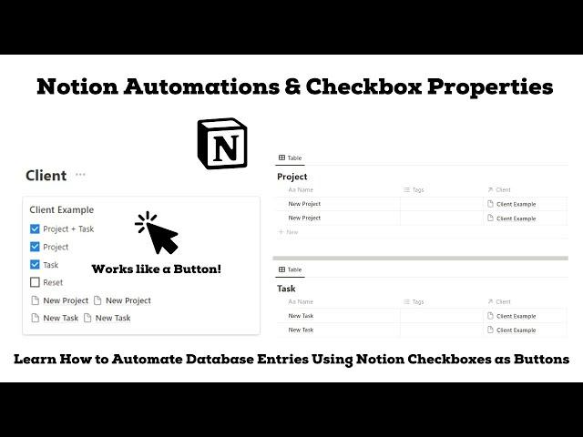 Using Notion Automations and Checkbox Properties to Create Relations Across Databases