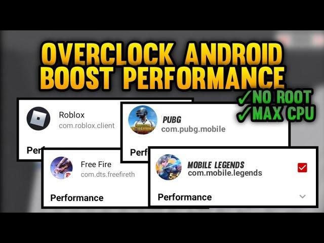 Overclock Android Without Root | Boost fps & Set Max Performance