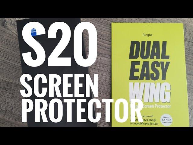 How to Install BEST GALAXY S20 Plus FE Ultra Screen Protector RINGKE DUAL EASY WING REVIEW NO LIFT!