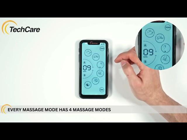 How to setup TechCare Massager TouchX Tens Unit Muscle Stimulator