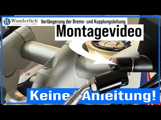 BMW Motorrad @WunderlichGmbH Verlängerung von Brems- und Kupplungsleitung ohne Entlüften