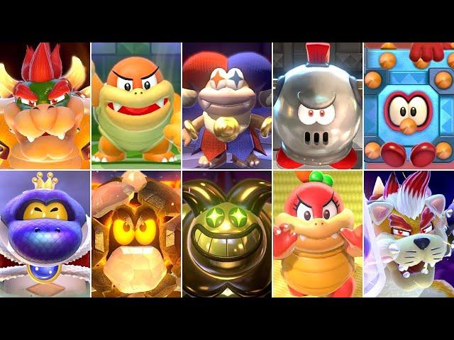 Super Mario 3D World - All Bosses (No Damage)