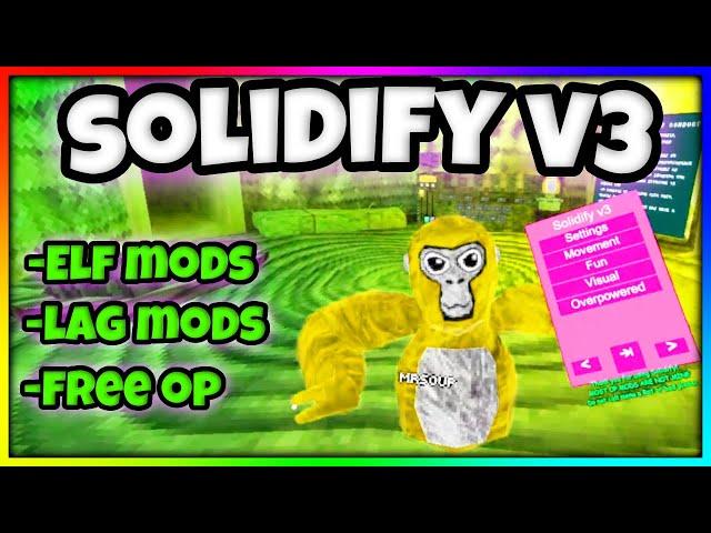 THE MOST OP UND MOD MENU | Solidify V3 | Gorilla Tag Mod Menu Review