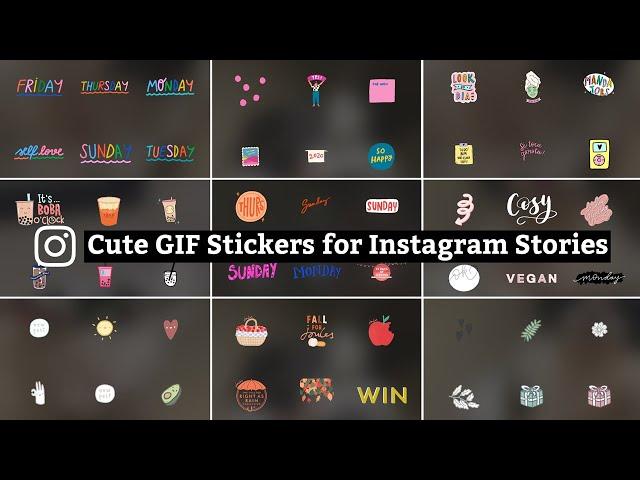 Cute GIF Stickers for Instagram Stories