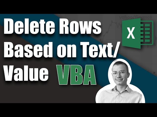 Delete Rows based on Value/Text // Excel VBA Tutorial