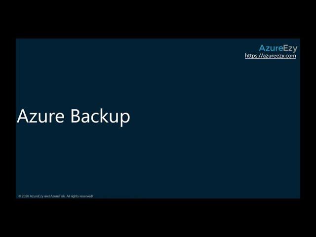 AZ 104 Session 7: Azure Backup and Site Recovery