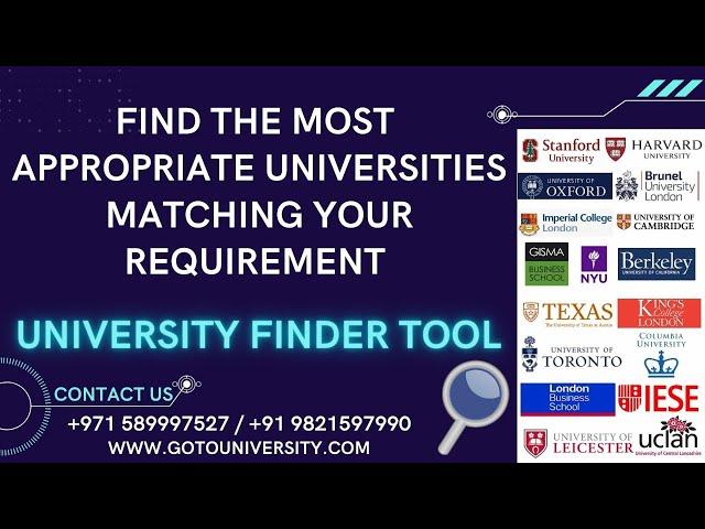 University Finder Tool By GoToUniversity