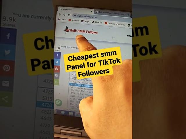 Cheapest smm Panel for TikTok Followers #shorts #viral #tiktok