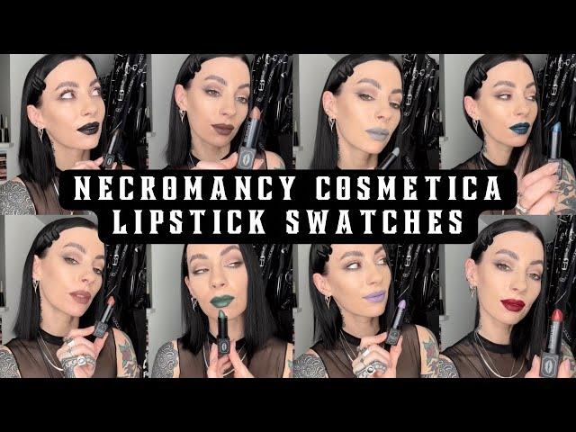 Necromancy Cosmetica Matte Lipsticks FULL collection swatch & review